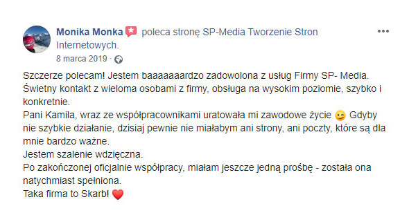 Opinia na temat firmy SP-Media Przemysław Szliep